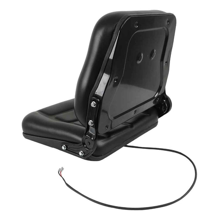 DURAFORCE Fold Down Tractor Forklift Seat Excavator with Adjustable Angle Back Universal