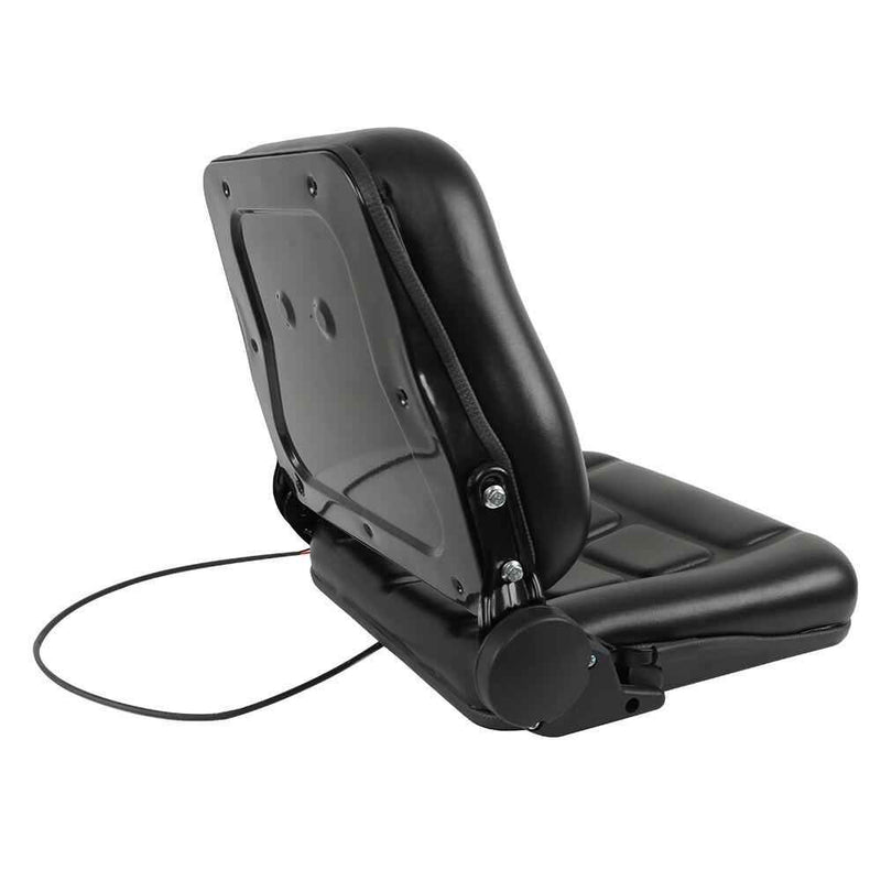 DURAFORCE Fold Down Tractor Forklift Seat Excavator with Adjustable Angle Back Universal