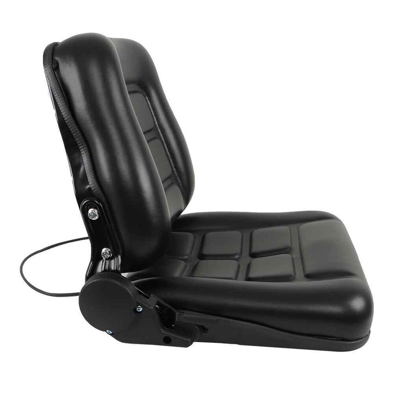 DURAFORCE Fold Down Tractor Forklift Seat Excavator with Adjustable Angle Back Universal