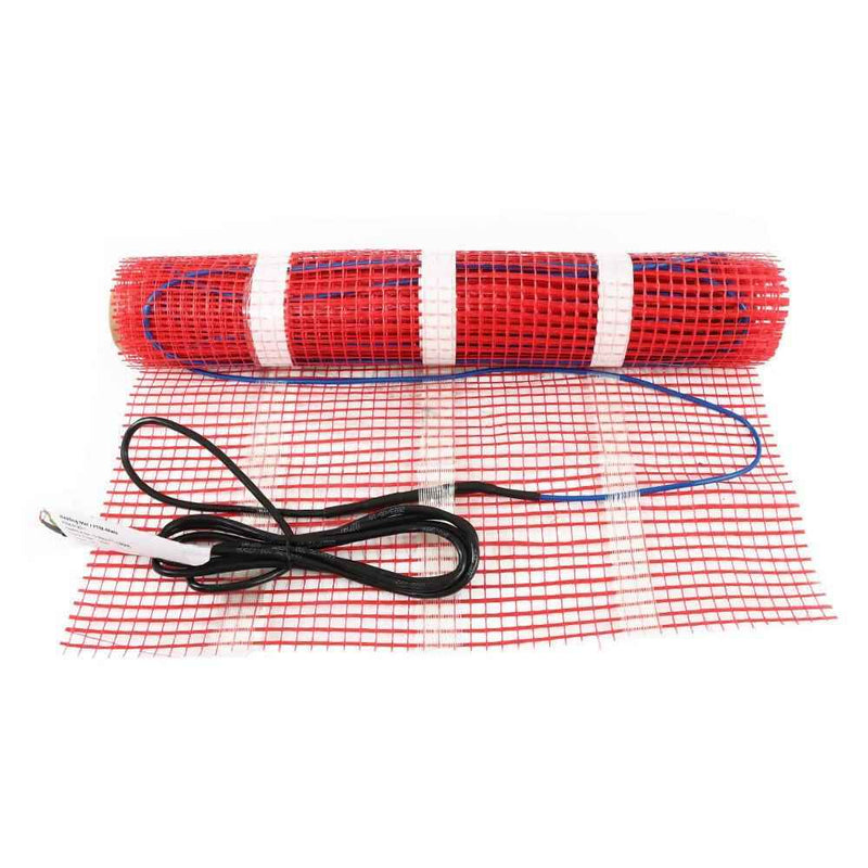 DURAFORCE 120 V 10 Sqft Electric Radiant Floor Heat System Floor Heat Mat W/ Thermostat