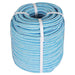 DURAFORCE 1/2 "x 200' 24 Strand Braided Rope Blue & White Strand for Camping Sailing Swing