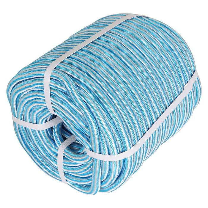 DURAFORCE 1/2 "x 200' 24 Strand Braided Rope Blue & White Strand for Camping Sailing Swing