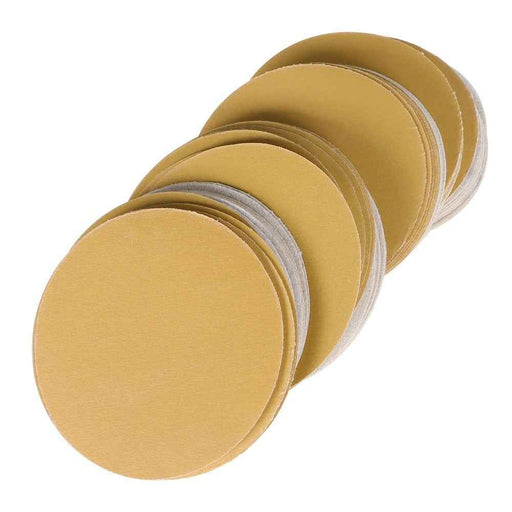 DURAFORCE 100 Pcs Precision 5" 320 Grit Disc Hook Loop Pads Sanding Discs Flocking NO-Hole