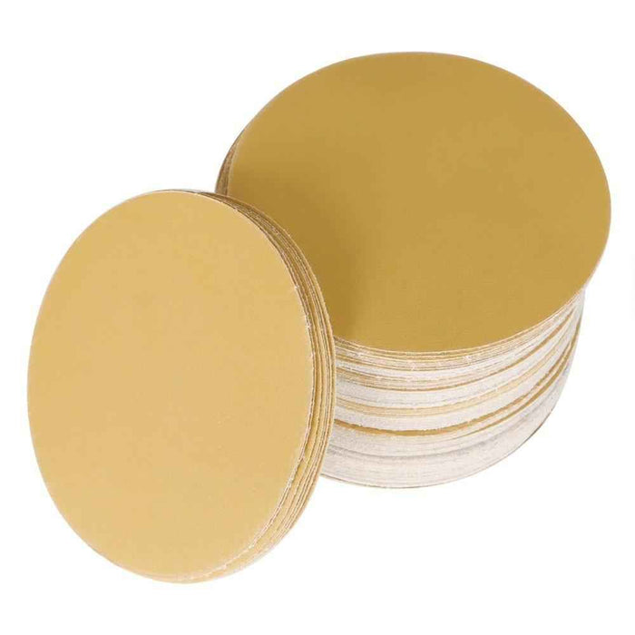 DURAFORCE 100 Pcs Precision 5" 320 Grit Disc Hook Loop Pads Sanding Discs Flocking NO-Hole