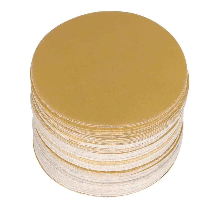 DURAFORCE 100 Pcs Precision 5" 320 Grit Disc Hook Loop Pads Sanding Discs Flocking NO-Hole