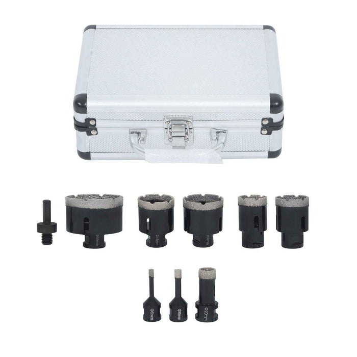 DURAFORCE 9Pack Diamond Drilling Bit Set for Ceramic Granite Tile Hole Saw Cutter Tool US