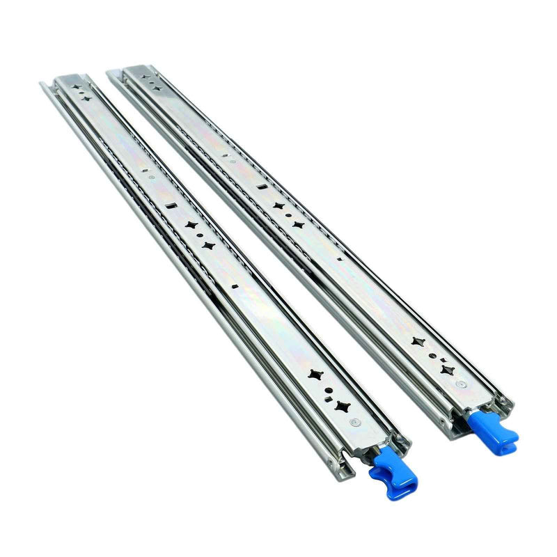 DURAFORCE 1 Pair Locking Drawer Slides 24 Inch Lock & Full Extension 250 lbs Load Capacity