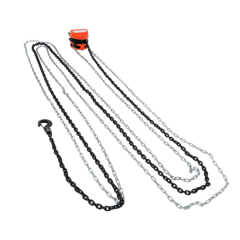 DURAFORCE Chain Hoist 1 Ton Capacity 20 Feet Manual Hand Lift G80 Steel Chain Block Hoist