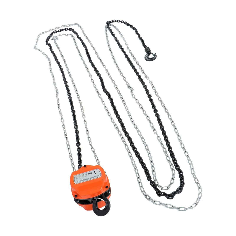 DURAFORCE Chain Hoist 1 Ton Capacity 20 Feet Manual Hand Lift G80 Steel Chain Block Hoist
