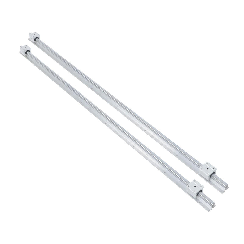 DURAFORCE New W/ 4× SBR20UU Square Type Bearings Block 2× SBR20-1500mm Linear Shaft Rail