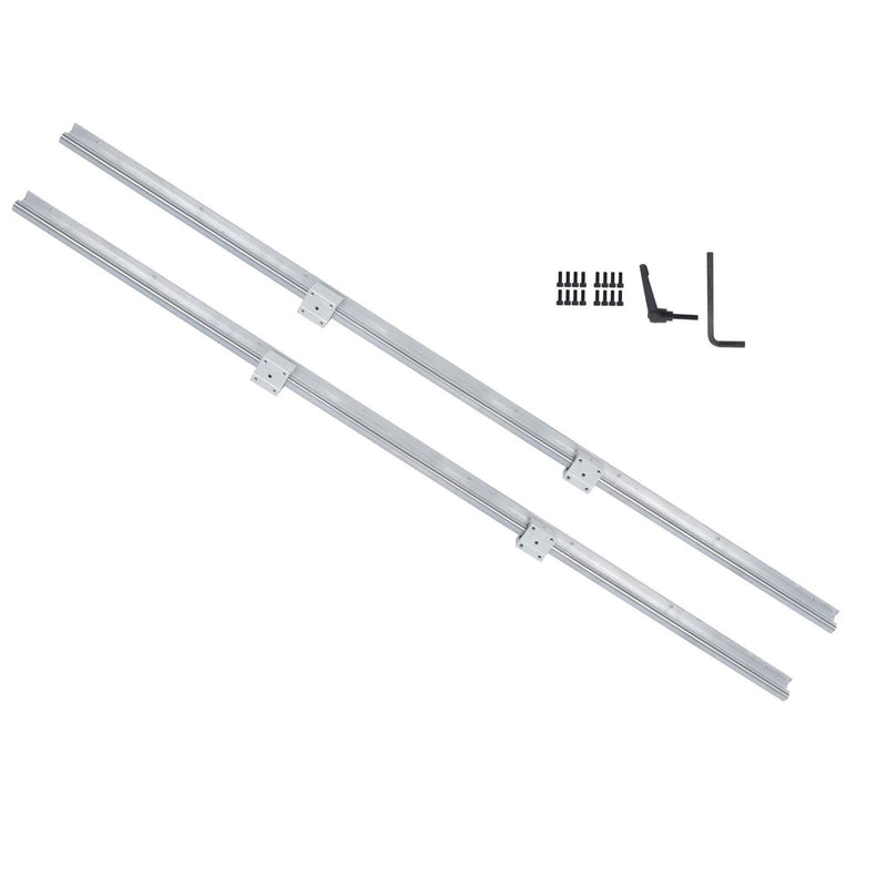 DURAFORCE New W/ 4× SBR20UU Square Type Bearings Block 2× SBR20-1500mm Linear Shaft Rail