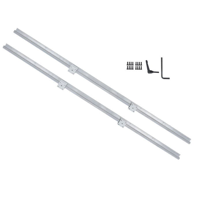 DURAFORCE New W/ 4× SBR20UU Square Type Bearings Block 2× SBR20-1500mm Linear Shaft Rail