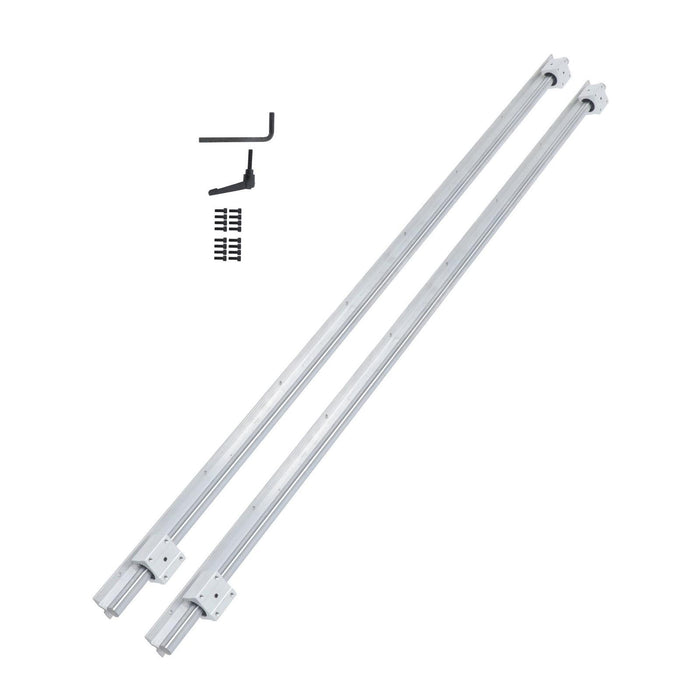 DURAFORCE New W/ 4× SBR20UU Square Type Bearings Block 2× SBR20-1500mm Linear Shaft Rail