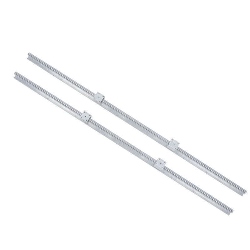 DURAFORCE New W/ 4× SBR20UU Square Type Bearings Block 2× SBR20-1500mm Linear Shaft Rail