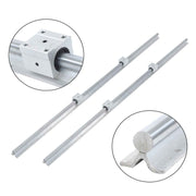 DURAFORCE New W/ 4× SBR20UU Square Type Bearings Block 2× SBR20-1500mm Linear Shaft Rail