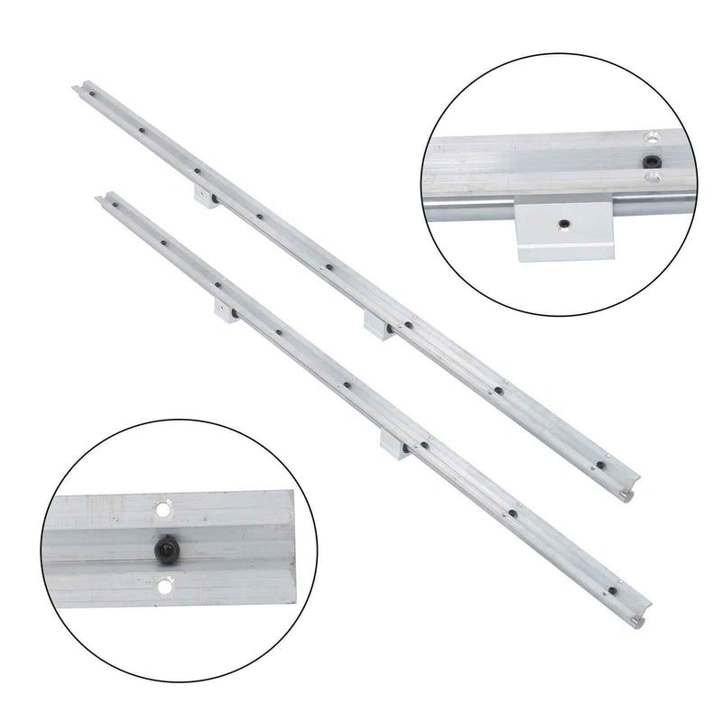 DURAFORCE New W/ 4× SBR20UU Square Type Bearings Block 2× SBR20-1500mm Linear Shaft Rail