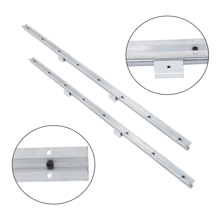 DURAFORCE New W/ 4× SBR20UU Square Type Bearings Block 2× SBR20-1500mm Linear Shaft Rail