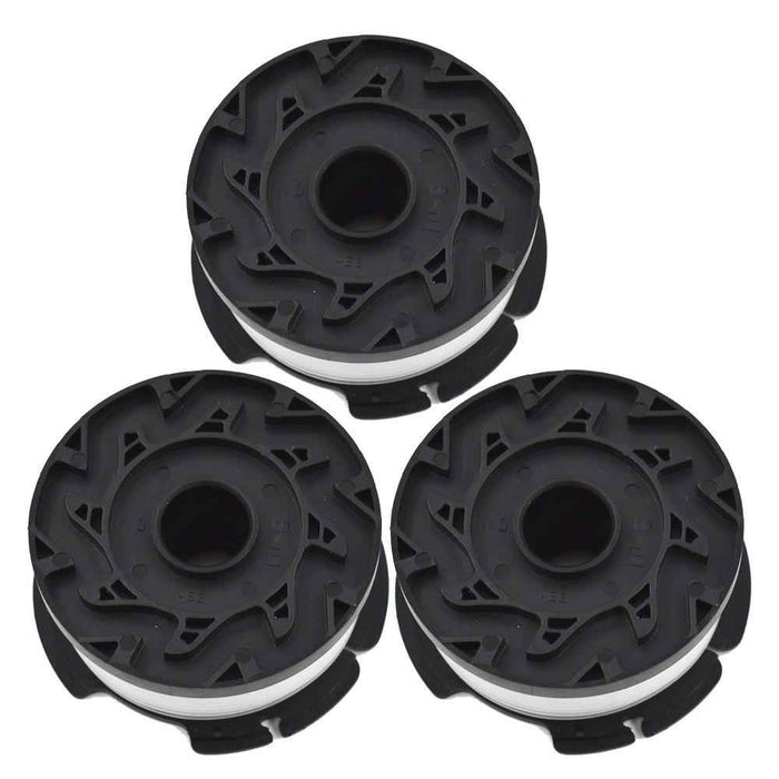 DURAFORCE 3Pcs String Trimmer Spools For BLACK+DECKER AF-100-3ZP GH900 W/0.065" Line