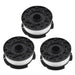 DURAFORCE 3Pcs String Trimmer Spools For BLACK+DECKER AF-100-3ZP GH900 W/0.065" Line