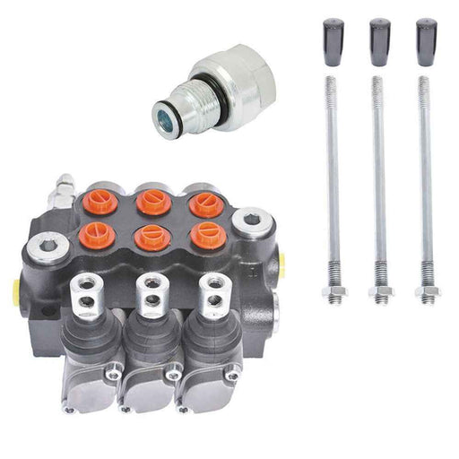 DURAFORCE Hydraulic Directional Control Valve Double 3 Spool 11GPM w/ Conversion Plug
