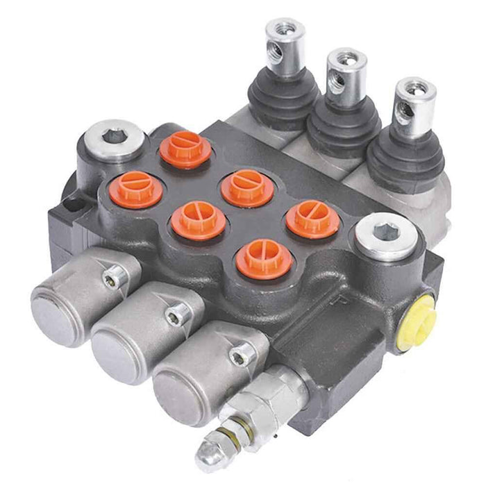 DURAFORCE Hydraulic Directional Control Valve Double 3 Spool 11GPM w/ Conversion Plug