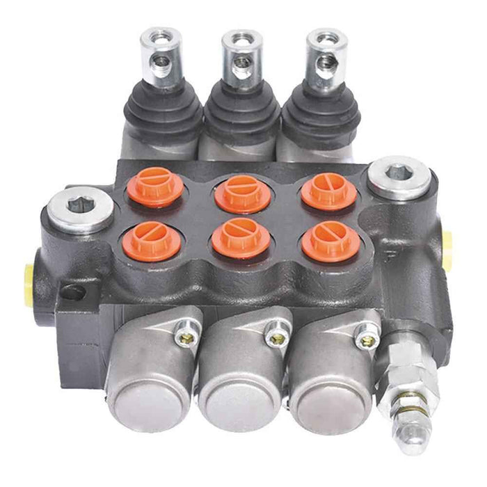 DURAFORCE Hydraulic Directional Control Valve Double 3 Spool 11GPM w/ Conversion Plug