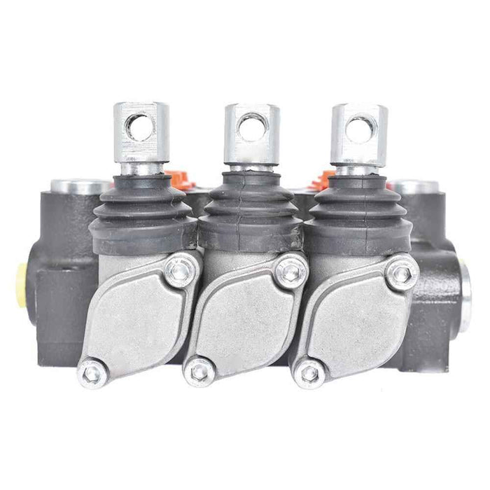 DURAFORCE Hydraulic Directional Control Valve Double 3 Spool 11GPM w/ Conversion Plug