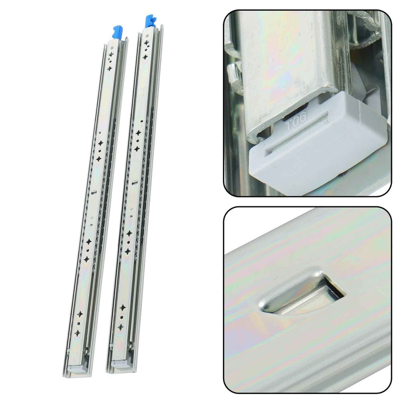 DURAFORCE 1 Pair Locking Drawer Slides 26 Inch Lock & Full Extension 250 lbs Load Capacity