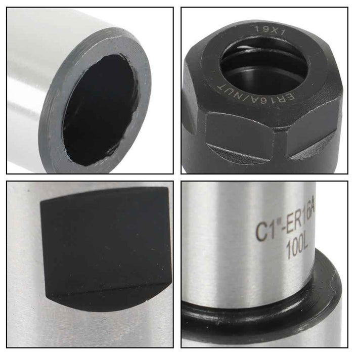 DURAFORCE C1 ER16 100L Collet Chuck 1" Straight Shank Tool Holder For CNC Milling Lathe