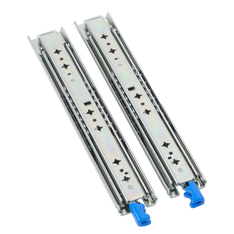 DURAFORCE 1 Pair Locking Drawer Slides 14 Inch Lock & Full Extension 250 lbs Load Capacity