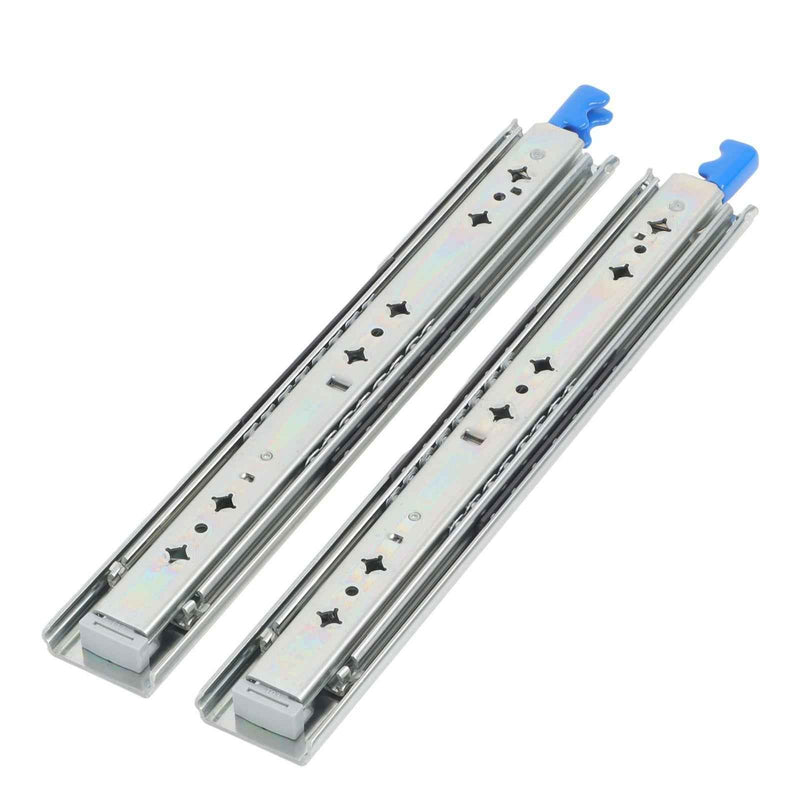 DURAFORCE 1 Pair Locking Drawer Slides 14 Inch Lock & Full Extension 250 lbs Load Capacity