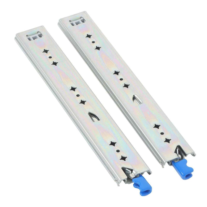 DURAFORCE 1 Pair Locking Drawer Slides 14 Inch Lock & Full Extension 250 lbs Load Capacity