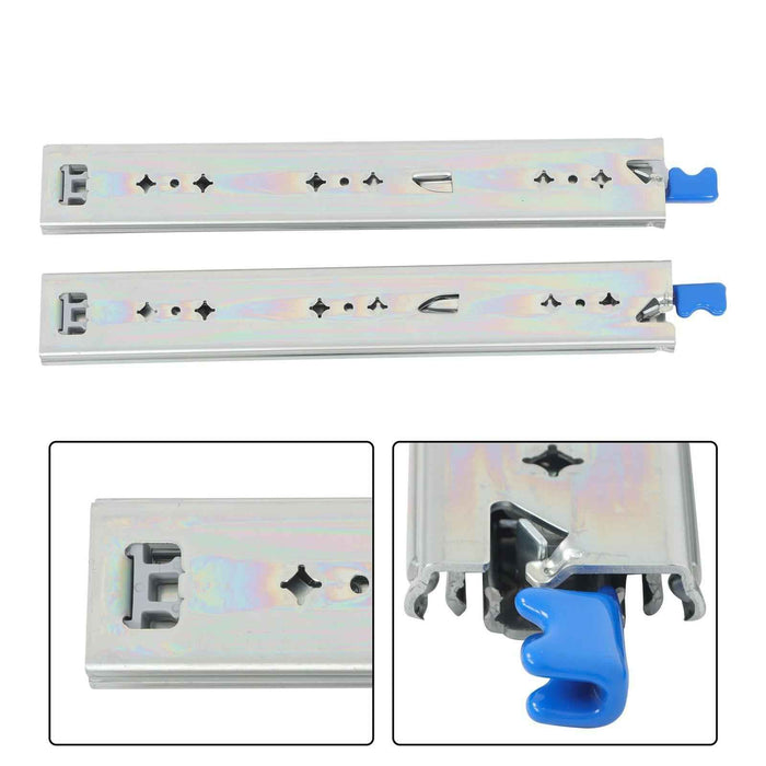 DURAFORCE 1 Pair Locking Drawer Slides 14 Inch Lock & Full Extension 250 lbs Load Capacity
