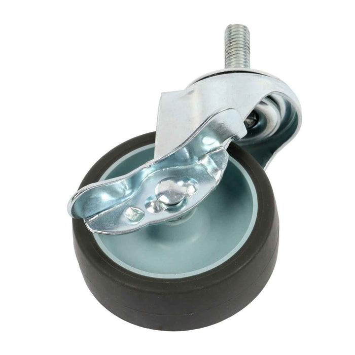 DURAFORCE 8Pack 3Inch Universal Casters Plate Swivel Caster Wheels & Side Brake 3/8"-16×1"