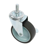 DURAFORCE 8Pack 3Inch Universal Casters Plate Swivel Caster Wheels & Side Brake 3/8"-16×1"