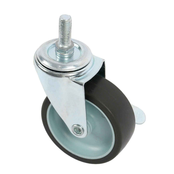 DURAFORCE 8Pack 3Inch Universal Casters Plate Swivel Caster Wheels & Side Brake 3/8"-16×1"