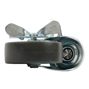 DURAFORCE 8Pack 3Inch Universal Casters Plate Swivel Caster Wheels & Side Brake 3/8"-16×1"