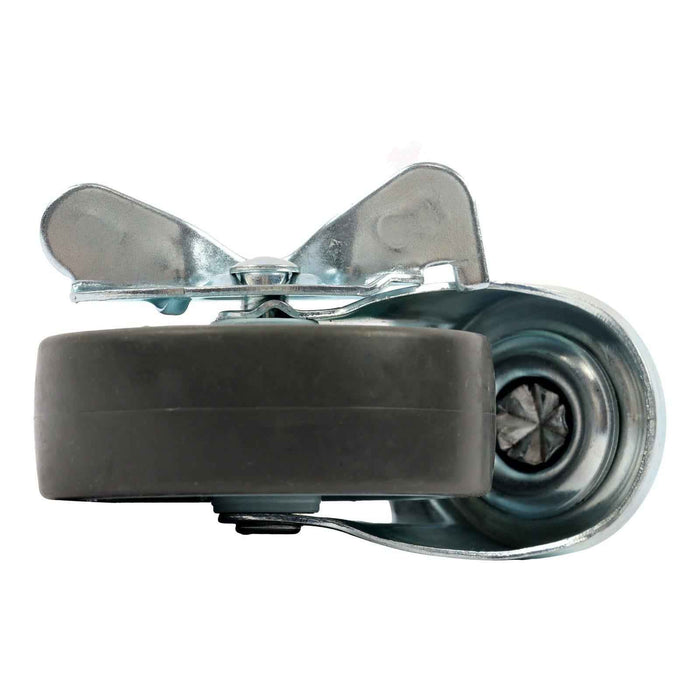 DURAFORCE 8Pack 3Inch Universal Casters Plate Swivel Caster Wheels & Side Brake 3/8"-16×1"