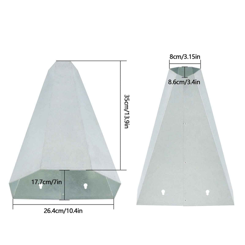 DURAFORCE 4 Pack 8 lbs Medium Size Chicken Cone Galvanized Steel Poultry Restraining Cone