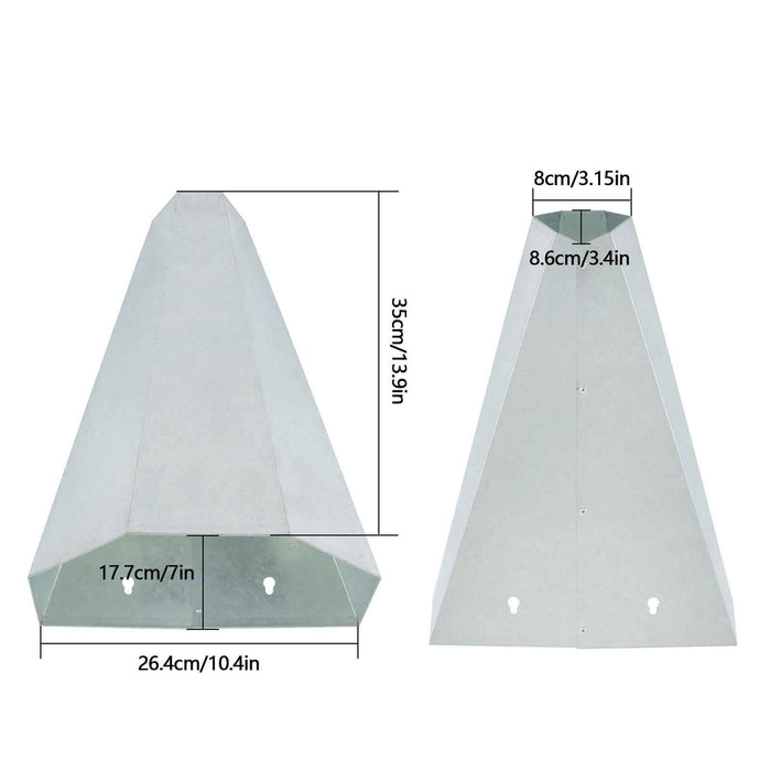 DURAFORCE 4 Pack 8 lbs Medium Size Chicken Cone Galvanized Steel Poultry Restraining Cone