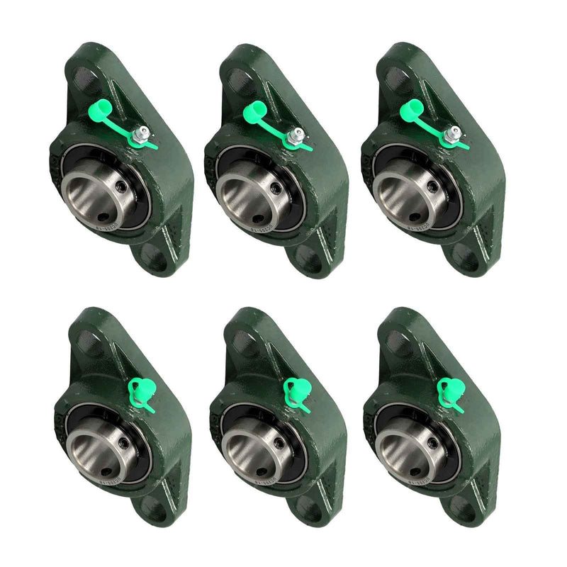 DURAFORCE New 6Pack UCFL205-16 Pillow Block Bearing 1" Bore 2 Bolt Self Alignment