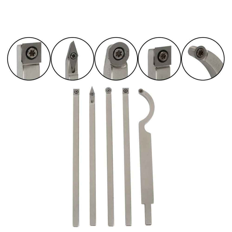 DURAFORCE 7pcs Carbide Lathe Tool Set 20 inch Full Size Woodturning Tools US