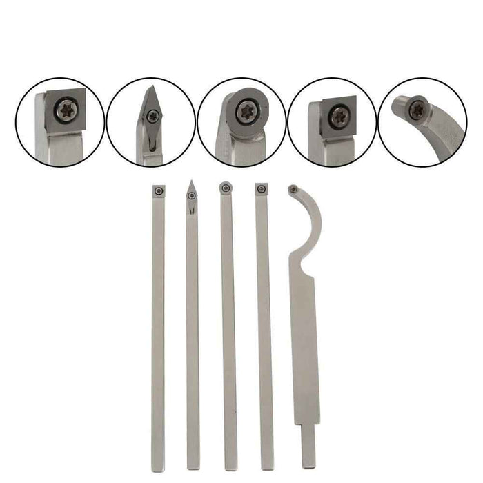 DURAFORCE 7pcs Carbide Lathe Tool Set 20 inch Full Size Woodturning Tools US