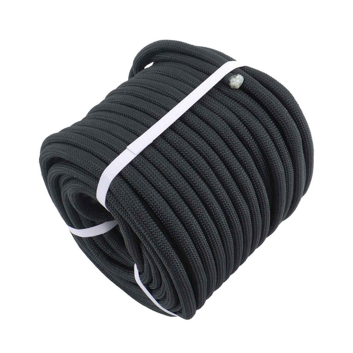 DURAFORCE Black 1/2 Inch × 200FT 48 Strand Premium Polyester Braided Camping Hiking Rope