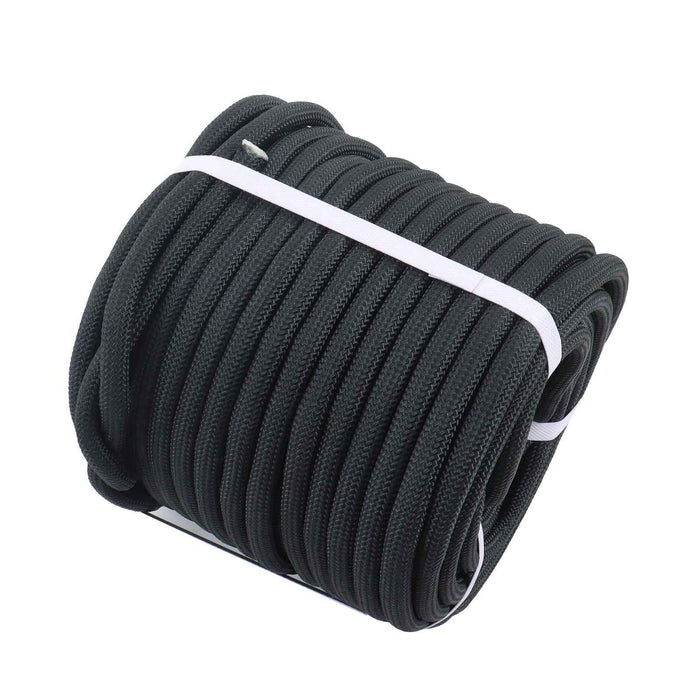 DURAFORCE Black 1/2 Inch × 200FT 48 Strand Premium Polyester Braided Camping Hiking Rope