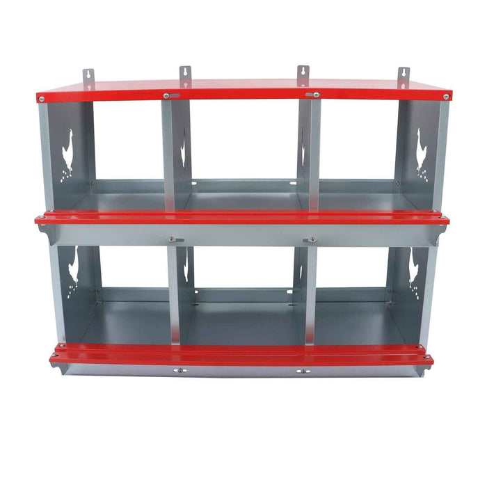 DURAFORCE Easy To Install Chicken Laying Boxes 6 Compartment Nesting Boxes For Chickens