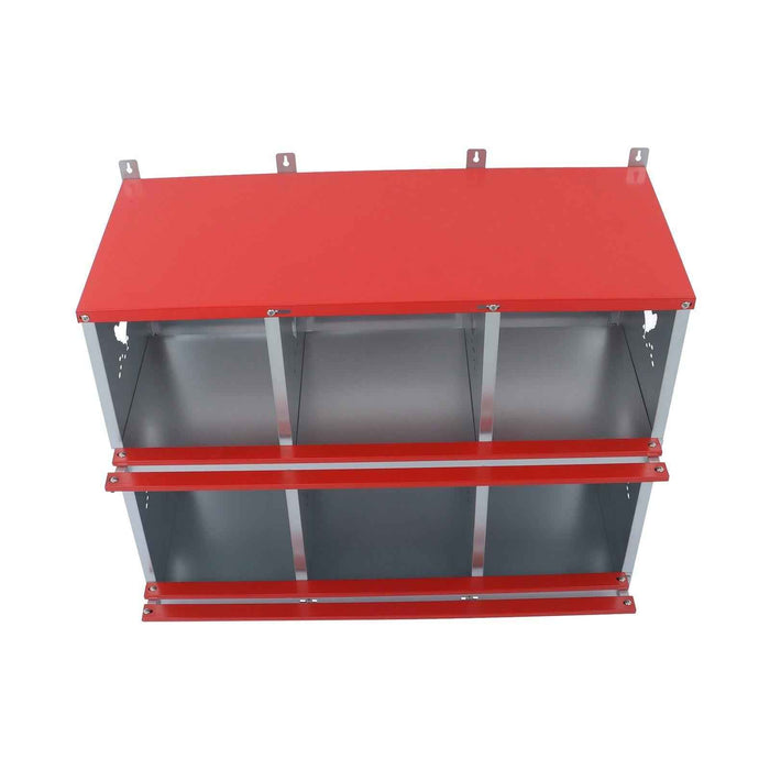DURAFORCE Easy To Install Chicken Laying Boxes 6 Compartment Nesting Boxes For Chickens