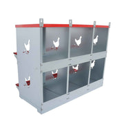 DURAFORCE Easy To Install Chicken Laying Boxes 6 Compartment Nesting Boxes For Chickens