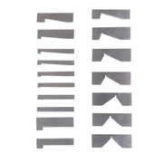 DURAFORCE 17 Pcs Precision 1/4 To 45 Degree Hardened Steel Angle Block Set Accuracy .0003"