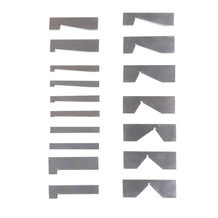 DURAFORCE 17 Pcs Precision 1/4 To 45 Degree Hardened Steel Angle Block Set Accuracy .0003"